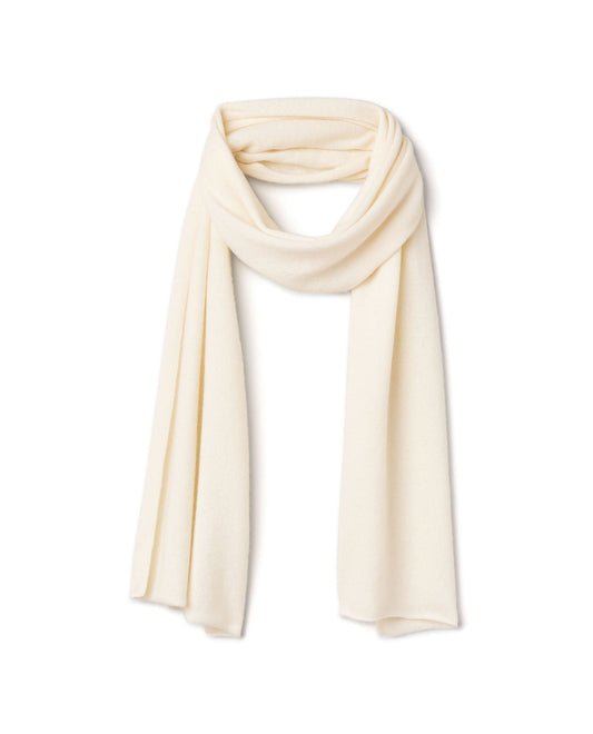 écharpe 100 cachemire Ecru