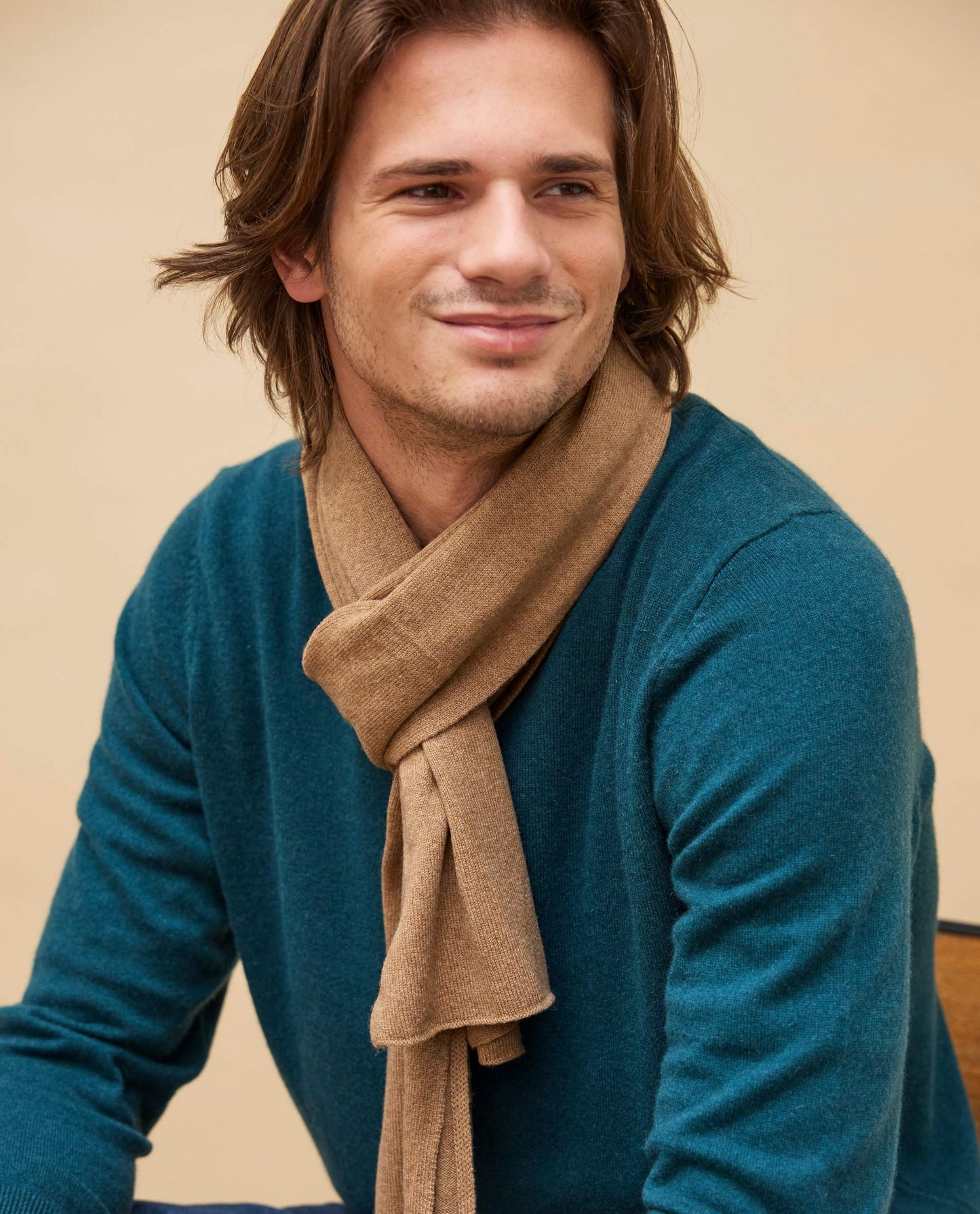 écharpe 100 cachemire Camel