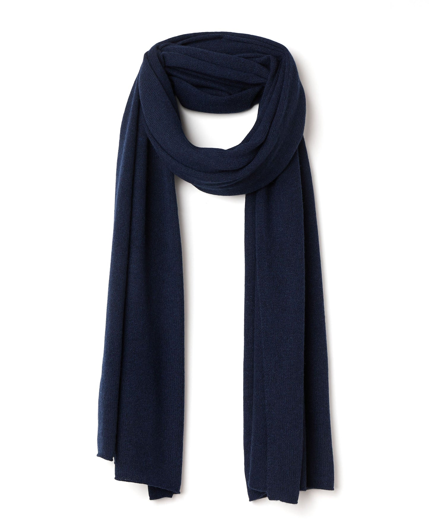 écharpe longue 100 cachemire Marine