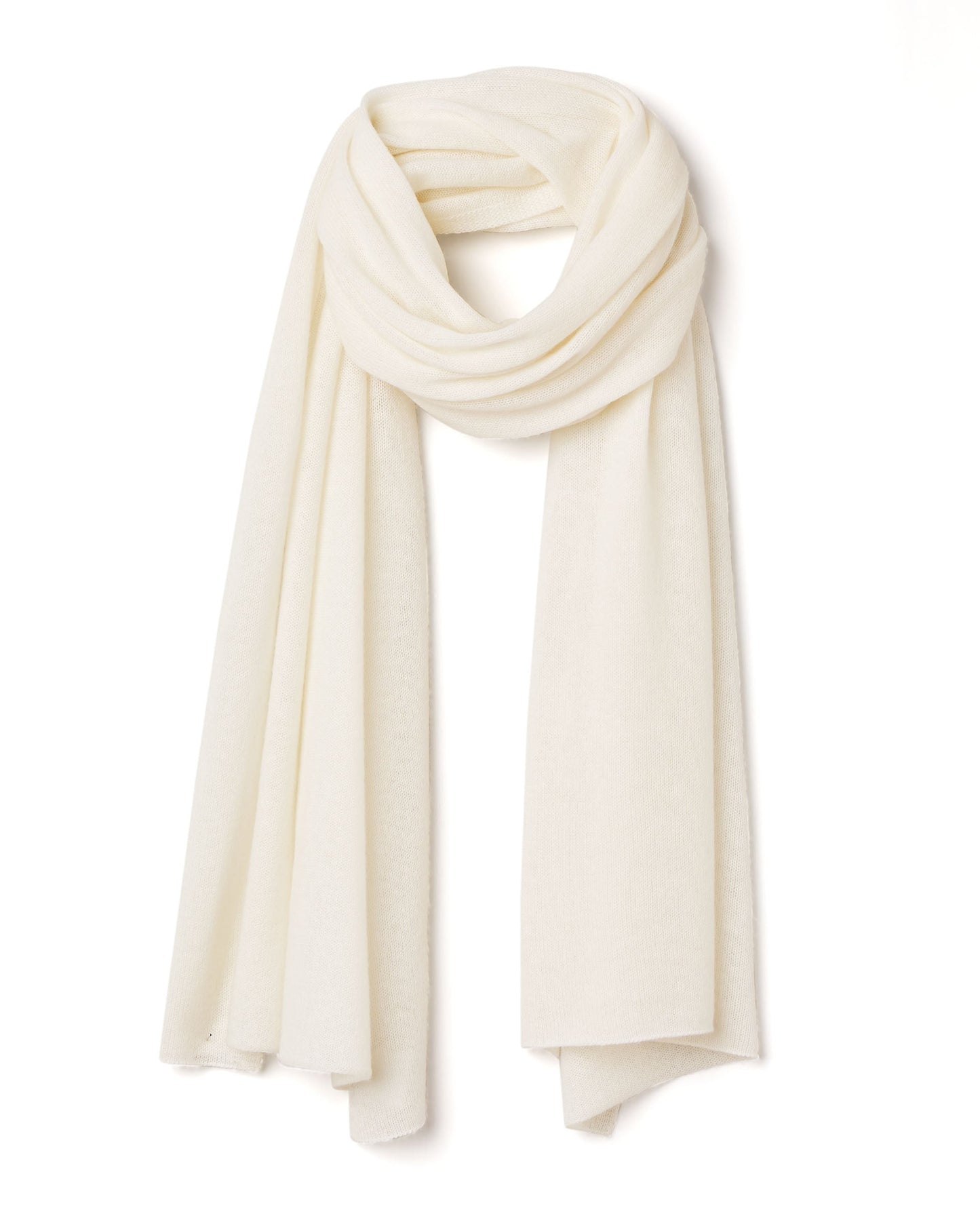 écharpe longue 100 cachemire Ecru