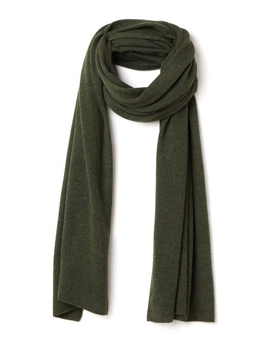 écharpe longue 100 cachemire Kaki