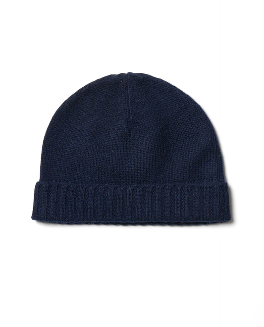 bonnet 100 cachemire Marine