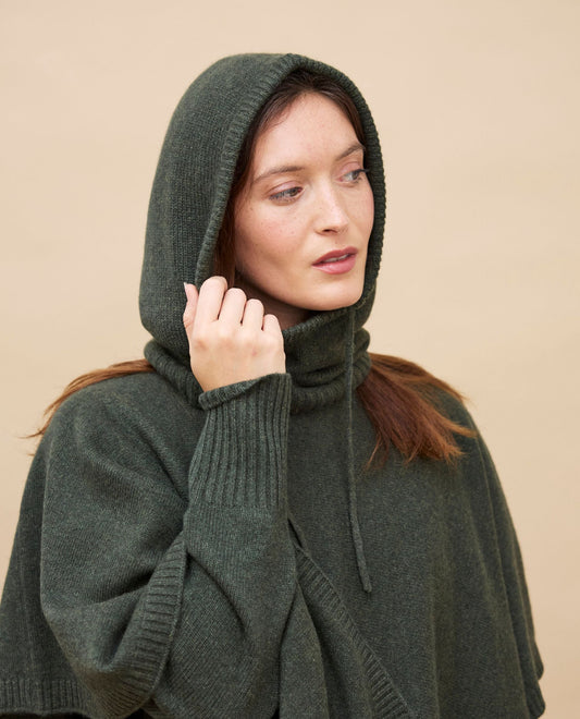 cagoule 100 cachemire Kaki