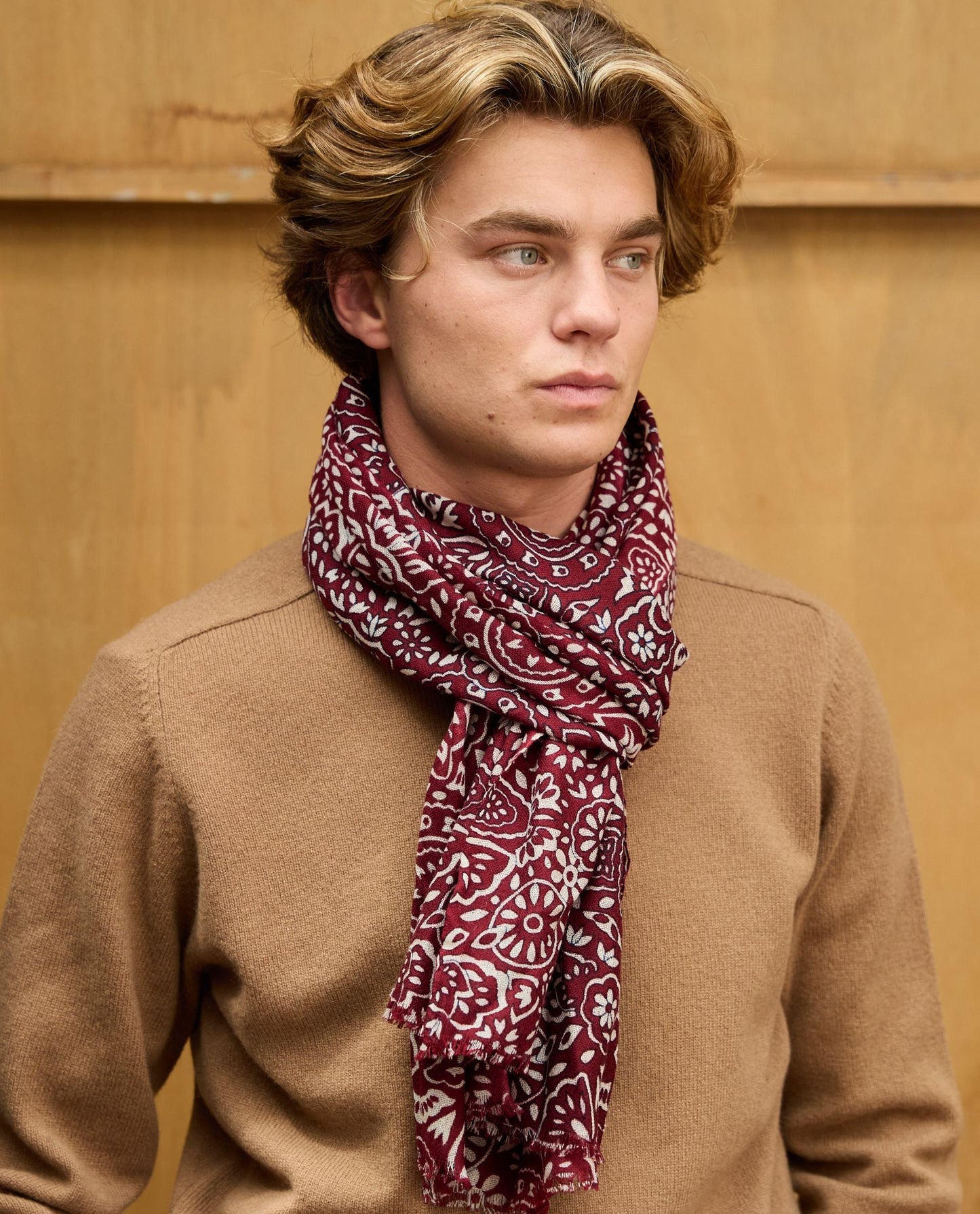 écharpe imprimée laine imprimé indien