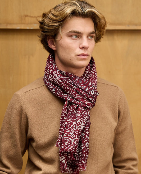 écharpe imprimée laine imprimé indien