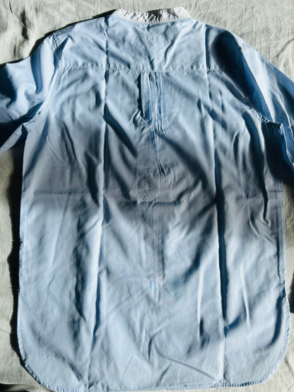 chemisier col rond patte de boutonnage volantée