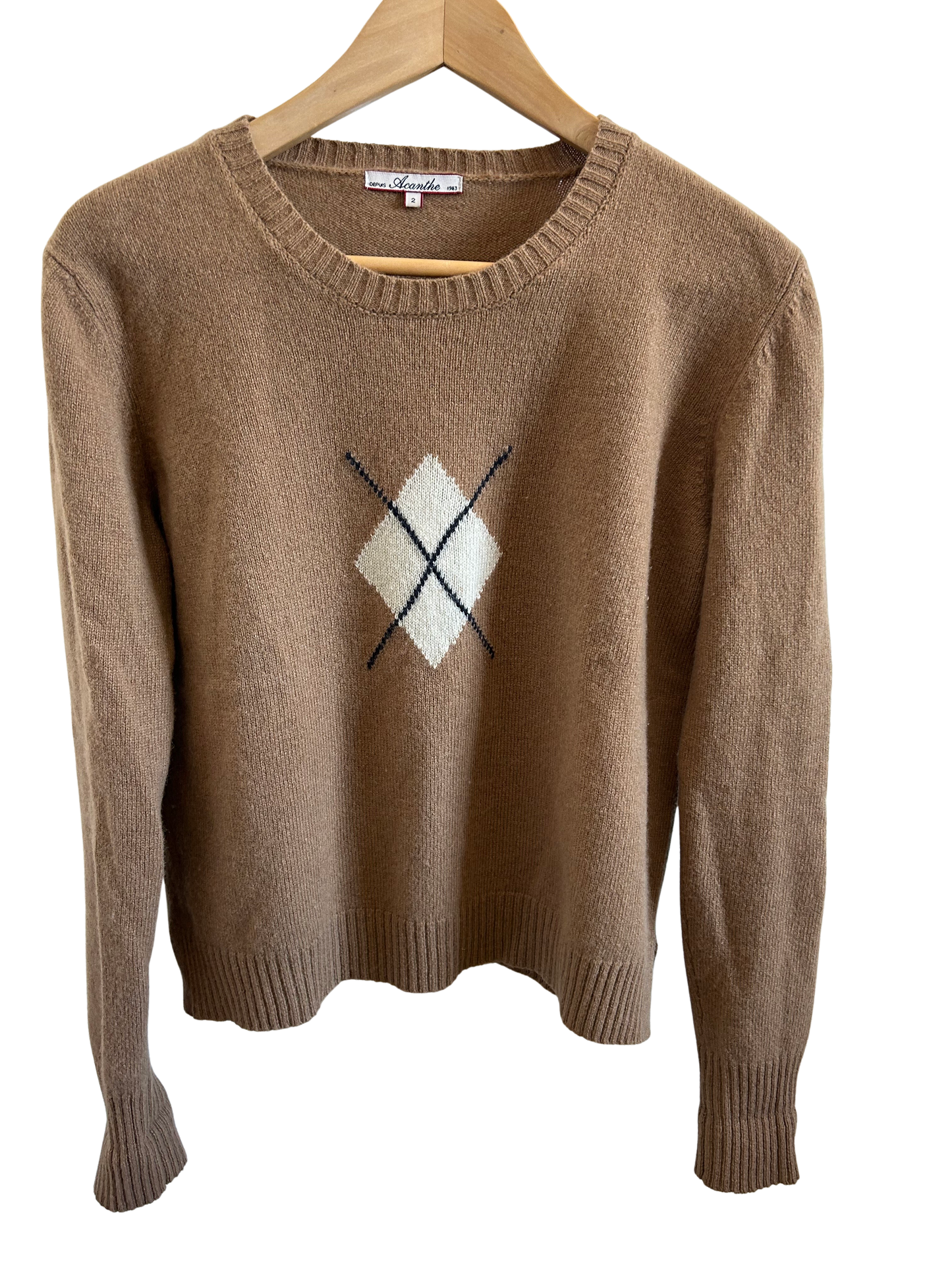 PULL LOSANGE BEIGE