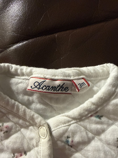 cardigan molletonné imprimé fleurs