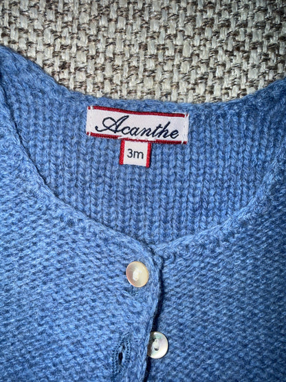 cardigan point mousse 100 lwl Bleu